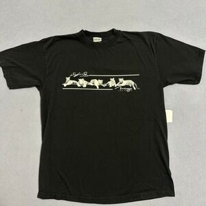 Vintage Siegfried & Roy The Mirage Las Vegas Tiger T-Shirt Black Mens Size XL